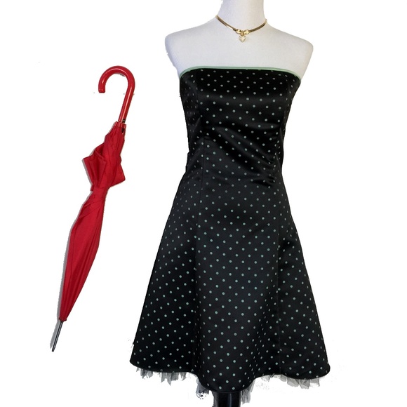 Jessica McClintock Dresses & Skirts - Jessica McClintock Strapless Polka Dot Dress 7/8